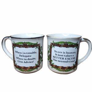 Vintage set of 2 mugs Japan